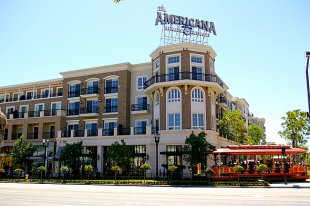 Americana Sign With Trolley